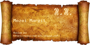 Mezei Margit névjegykártya